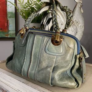 Chloe Pistachio Green Leather Shoulder Bag
